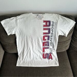 Majestic Los Angeles Angels White Short Sleeve MLB Baseball T-Shirt Men’s Sz: L